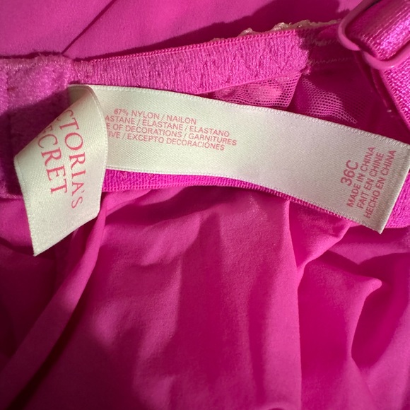 Hot Pink Victoria’s Secret slip dress or chemise w bra - Picture 5 of 5